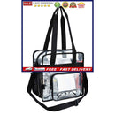 PVC transparent jelly bag large capacity transparent bag black