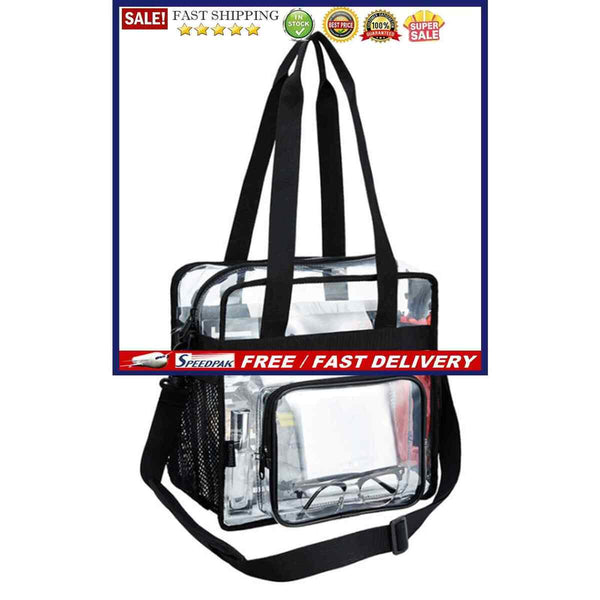 PVC transparent jelly bag large capacity transparent bag black