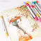 Multi Colors Dual Tip Brush Markers Pens Art Paint Watercolor Calligraphy V9R0