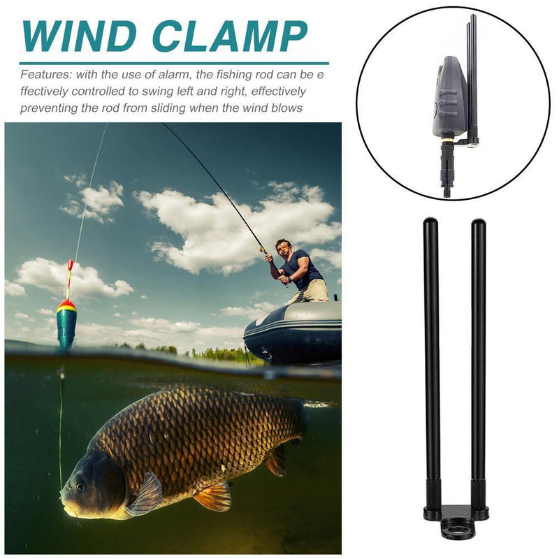 Windproof Stick Connect with Bite Alarm Carp Fishing Accessories (Black) Newly
