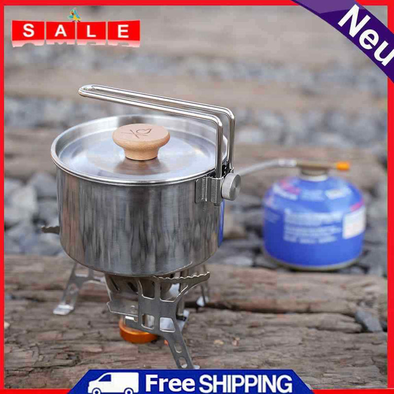 Outdoor Camping Pot Stainless Steel Tea Coffee Cooker Kettle Teapot