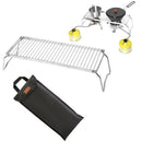 Outdoor Gas Stove Stand Foldable Backpack Fire Barbeque Grill Rack Stand