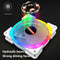 PC ARGB Cooling Fan 12V RGB 6 Pin 120mm Quiet Wireless Computer Case Cooler