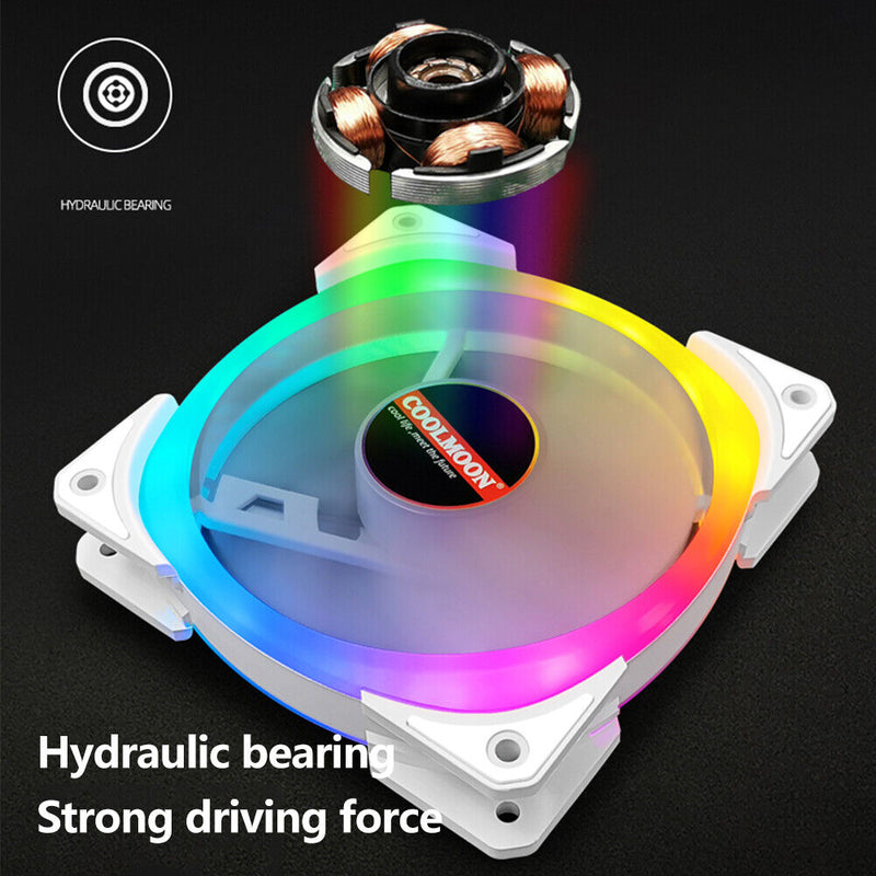 PC ARGB Cooling Fan 12V RGB 6 Pin 120mm Quiet Wireless Computer Case Cooler