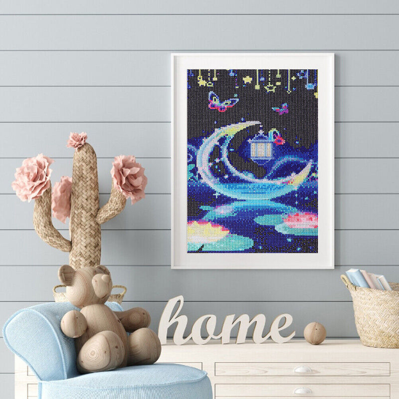 Round Crystal Diamond Painting Moon Abstract Series