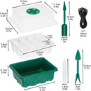 5pcs Seed Starter Trays with Grow Light Garden Plant Seedling Box (Green) Newly