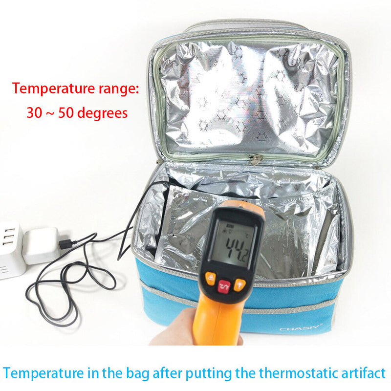 Outdoor Picnic Portable USB Interface Lunch Bag Milk Bottle Heating Plate Newly