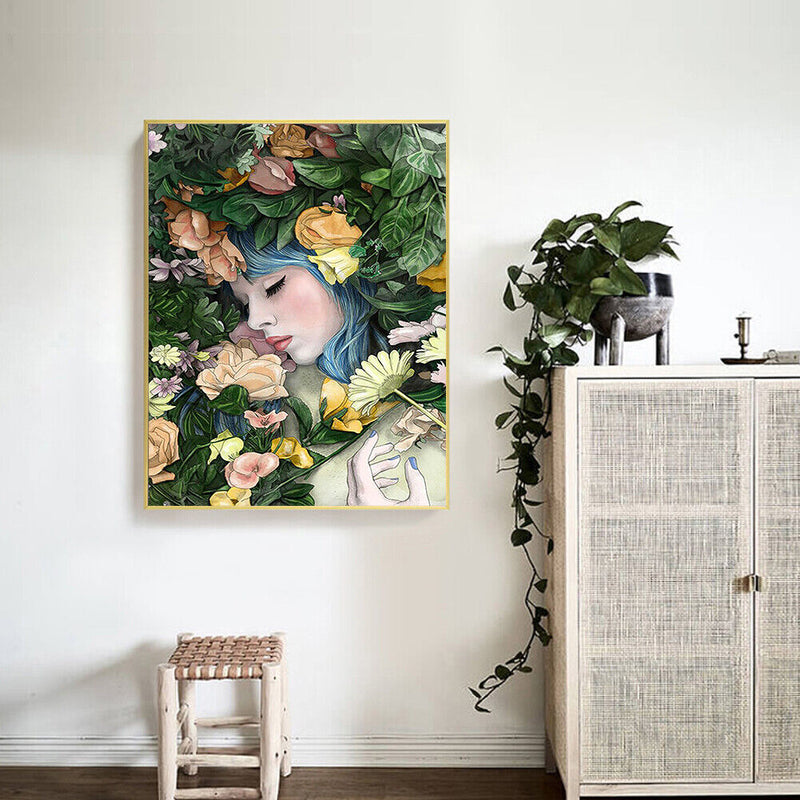 Paint By Numbers Kit DIY Beauty in Flowers Colouring Oil Art Picture Craft