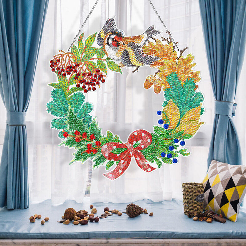 Flowers Birds Diamond Painting Garland Pendant Decor DIY Handmade Craft (YH40