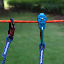 Rock Climbing Pulley Aluminum Bearing Lifting Fixed Rope Equipment (Blue) Newly