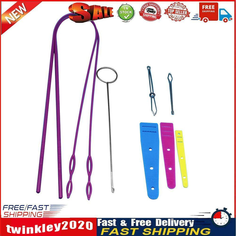 9pcs Household Sewing Tool Sets Threader Crochet Hook Neddlework DIY Tools Newly