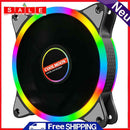 COOLMOON 12cm Cooling Fan DC 12V Large 4 Pin Rainbow PC Case Heatsink Radiator