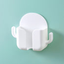 Wall Mounted Organizer Storage Box with Hooks Phone Remote Control (White) Newly