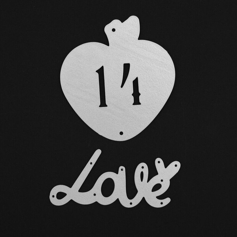 2pcs Love Heart Metal Cutting Die Stencil DIY Scrapbooking Album Embossing-