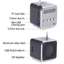 TD-V26 Mini 1.0 inch Radio FM Digital Portable Speakers w/FM Radio Receiver Supp