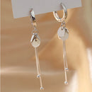 Girls Pretty Wafer Multilayer Drop Long Tassel Earrings Dangle Drop Earrings
