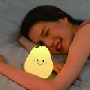 LED Night Light Pear Shaped USB Rechargeable Bedroom Lamp  Silicone Light`