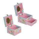 Jewelry Storage Organizer Music Box Girls Birthday Christmas Gift (Pink) Newly