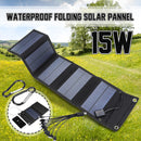 15W 5V USB Solar Panel Pack Kits Waterproof Foldable Power Battery Cells Ch