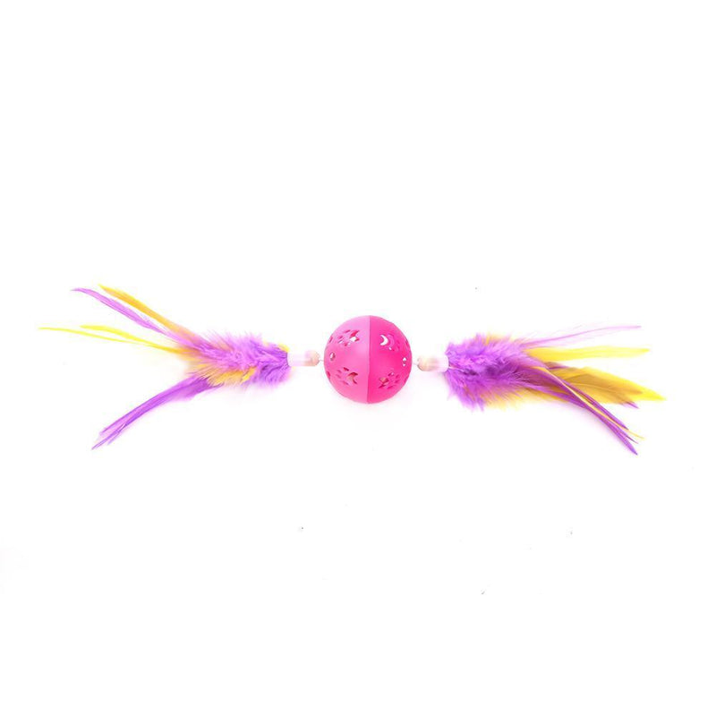 Cute Paw Print Feather Bell Ball Interactive Playing Toys Funny Mini Pet Cat