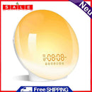 Digital Alarm Clock Sunrise Sunset for Snooze Sleeping 7 Sounds Colorful Lamp
