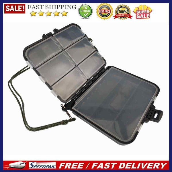Portable Plastic Fishing Tackle Box Hooks Lures Baits Storage Case Fishing