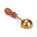 Retro Fire Wax Seal Stamp Metal Wax Stick Wood Handle Sealing Wax Spoon