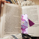 DIY Peafowl Special Shaped Diamond Painting Leather Tassel Bookmark Gift Newly