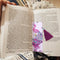 DIY Peafowl Special Shaped Diamond Painting Leather Tassel Bookmark Gift Newly