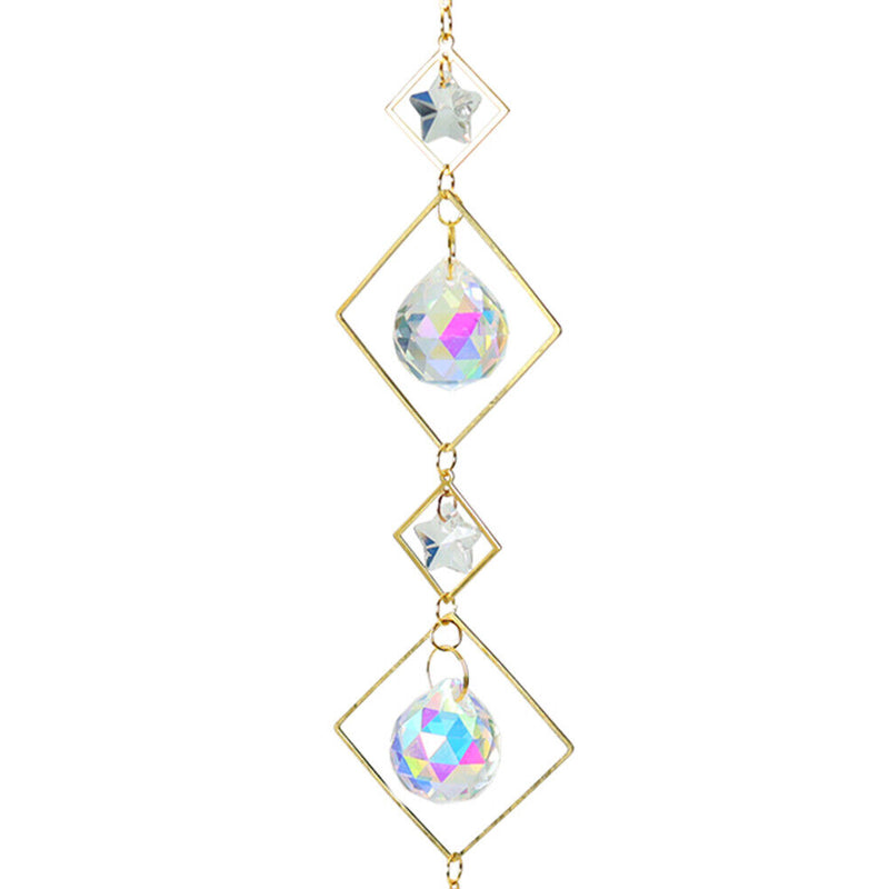 Fashion Suncatcher Crystal Pendant Moon Sun Ball Prism Drops Rainbow Maker