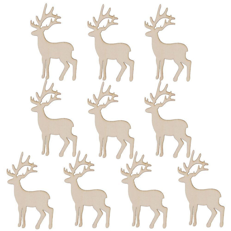 Decorations Christmas Tree Hanging Wooden Elk Decor Reindeer Hanging Card