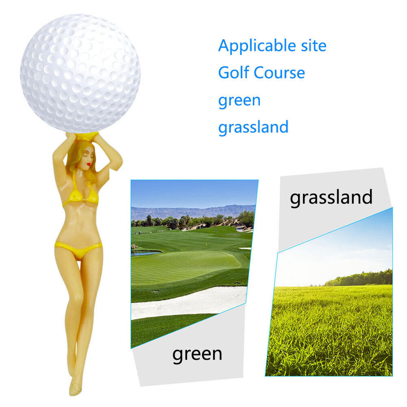6pcs Golf Tees Sexy Bikini Tees Women Plastic Outdoor Training Golf Ball Holder