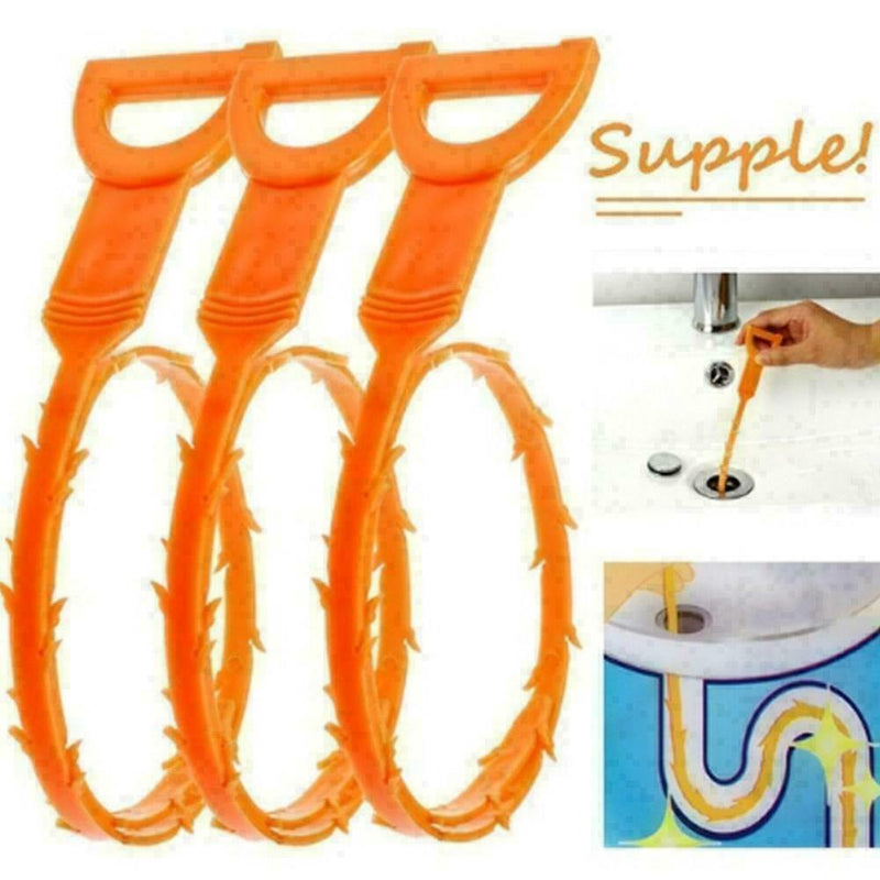 1xSewer Cleaning Brush Home Toilet Sink Tub Bendable C8B8 DIY Hair Pipe X3D5