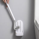 Toilet Brush Wall Mounted & Base 360 Silicone Deep Cleaning Brush (White) Newly