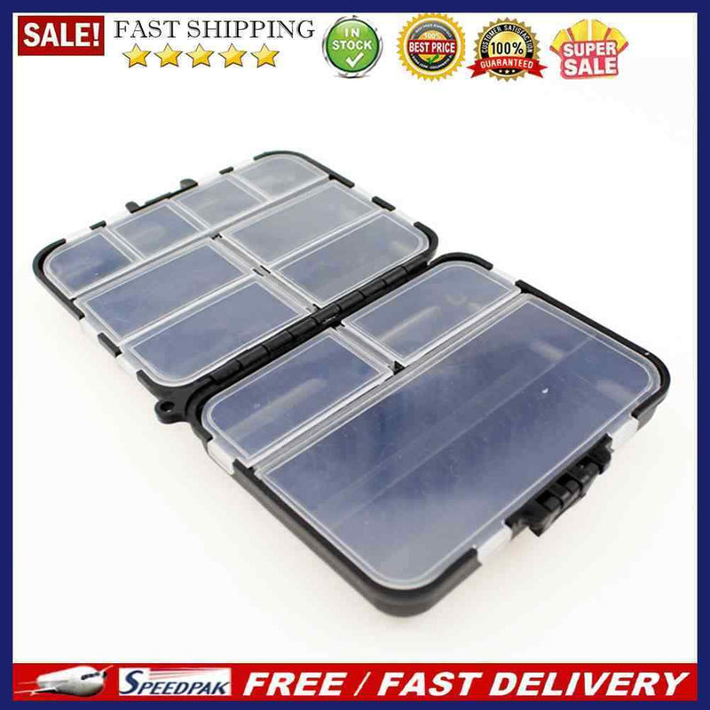 Double Sided Folding Fishing Tackle Box Multi Compartment Bait Hook Storage