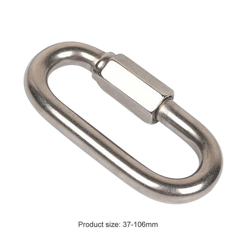 Stainless Steel Screw Lock Quick Links Chain Climbing Carabiner Hook (M10)