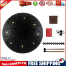 6 inch 8 Tune Hand Pan Tank Steel Tongue Drum Percussion Instrument (Black)