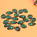 20pcs Peacock Eye Embroidered Cloth Iron On Patch Sew Motif Applique Newly