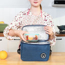 Portable Lunch Insulation Bag Waterproof Food Ice Pack Thermal Bags (Navy) Newly