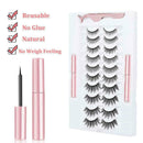 10 Pairs Eyelashes Tweezer Long Lashes Set Waterproof Popular Eyeliner I3V0