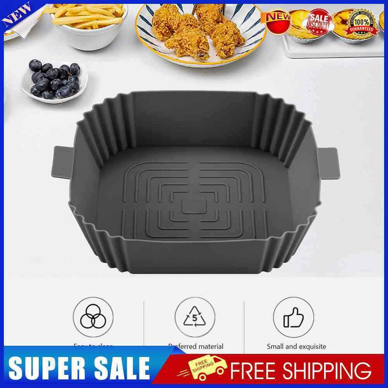 #A Silicone Air Fryer Pots Waterproof Reusable for Home Kitchen Oven Steamer Coo