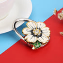 Six Petal Flower Foldable Bag Hook Purse Hanger Holder Table Hooks (White)