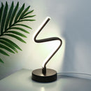 LED Spiral Shape Light Curve Acrylic Table Lamp Room Modern Decor (White) Newly