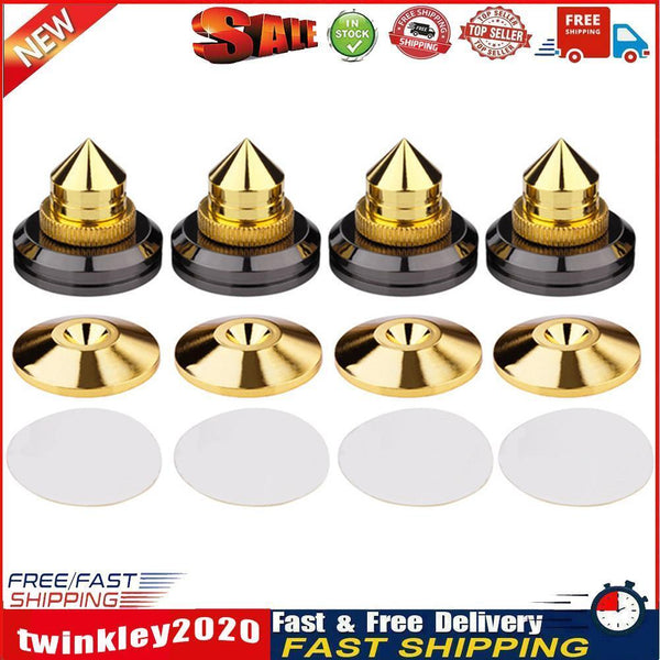4pcs Speaker Spikes Stand CD Subwoofer Amplifier Turntable Isolation Feet Newly