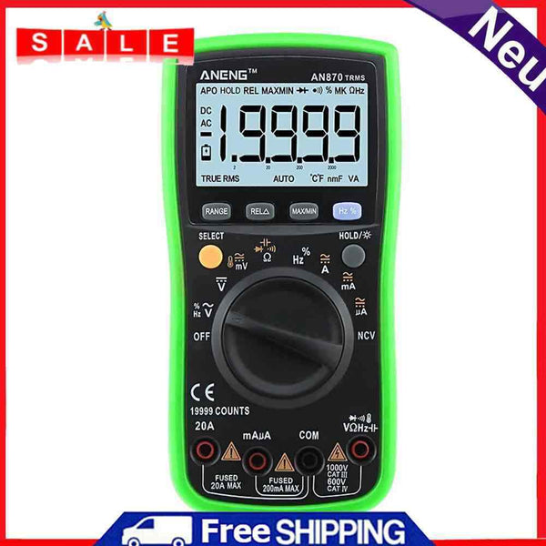 Widewing AN870 Digital Multimeter, Automatic Range, Precision Accuracy