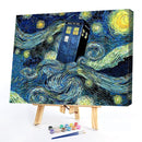 Oil Paint By Numbers Picture Painting Scenic Starry Sky Acrylic Paint Artwork