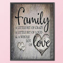 Full Cross Stitch 11CT Family Love Counted Embroidery DIY Home Decoration Gifts