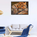Leopard Oil Paint By Numbers Kits Canvas DIY Craft Coloring Drawing Home Decor