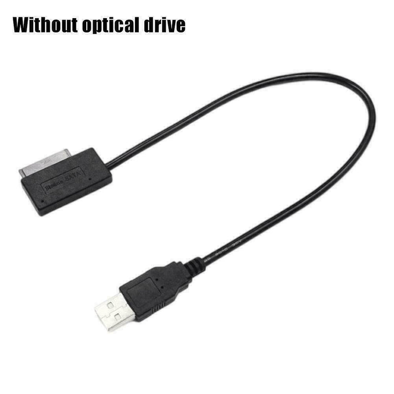 USB 2.0 to Slimline SATA 7+6 13pin Laptop CD DVD Optical Drive Adapter D2J0