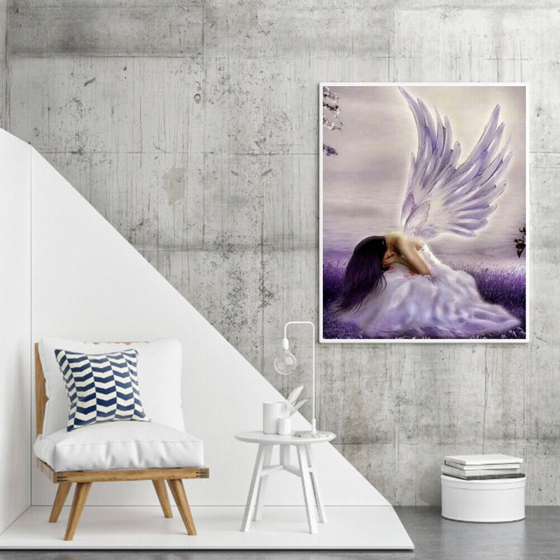 Angel Girl Oil Paint By Numbers DIY Handpainted on Canvas Wall Art (B1187)